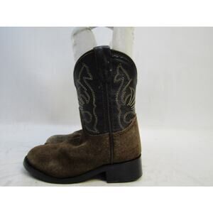 Masterson Toddler Youth Size 5 D Black Brown Leather Western Cowboy Boots